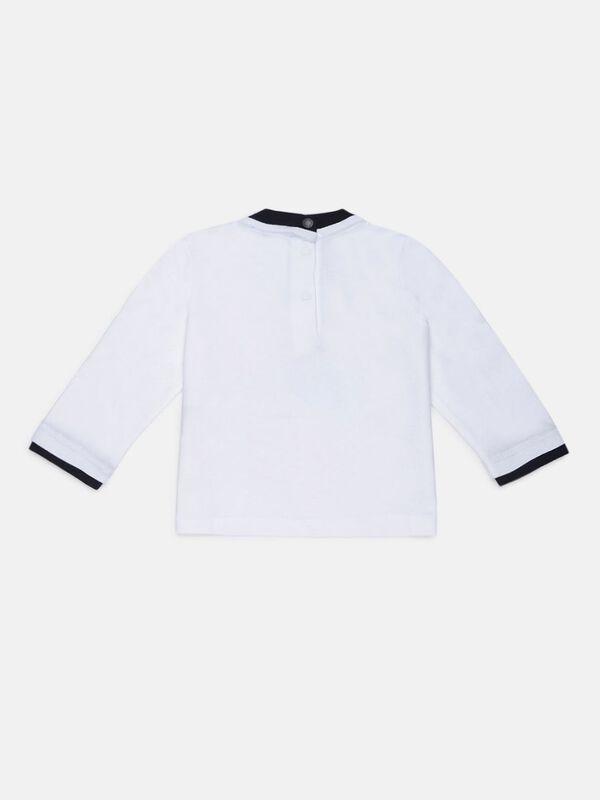 White T-Shirt With Car Graphic image number 1
